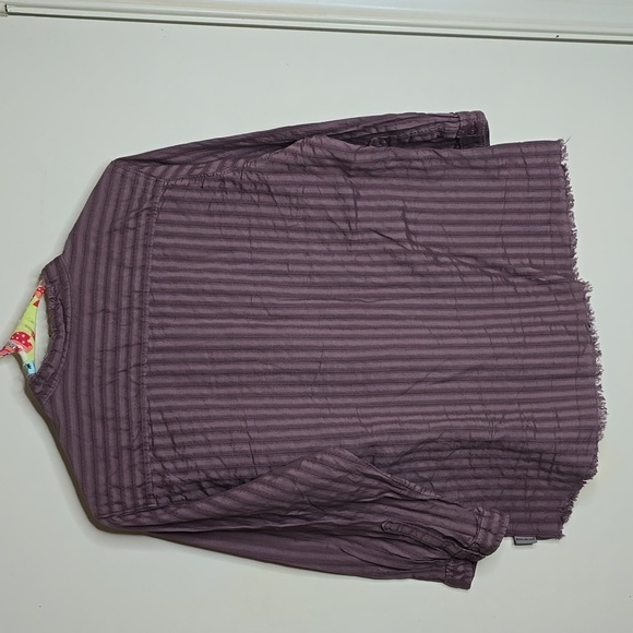 Woolrich Button Down Collarless Blouse Size L - Picture 2 of 7